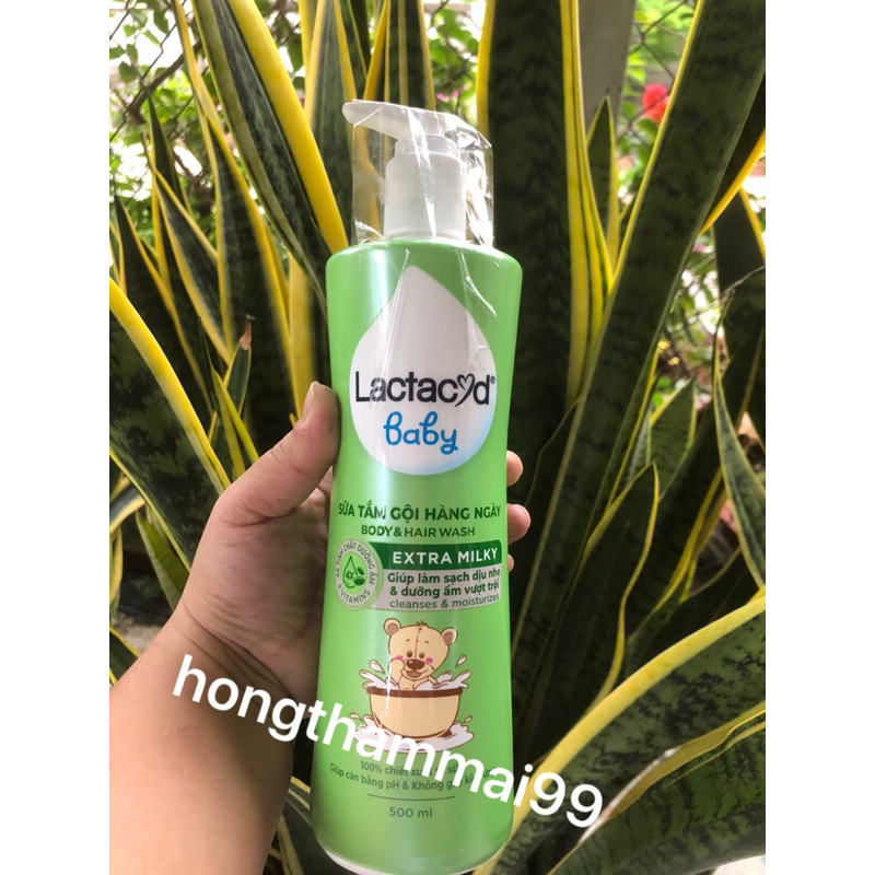 Sữa tắm gội Lactacyd baby 500ml date mới