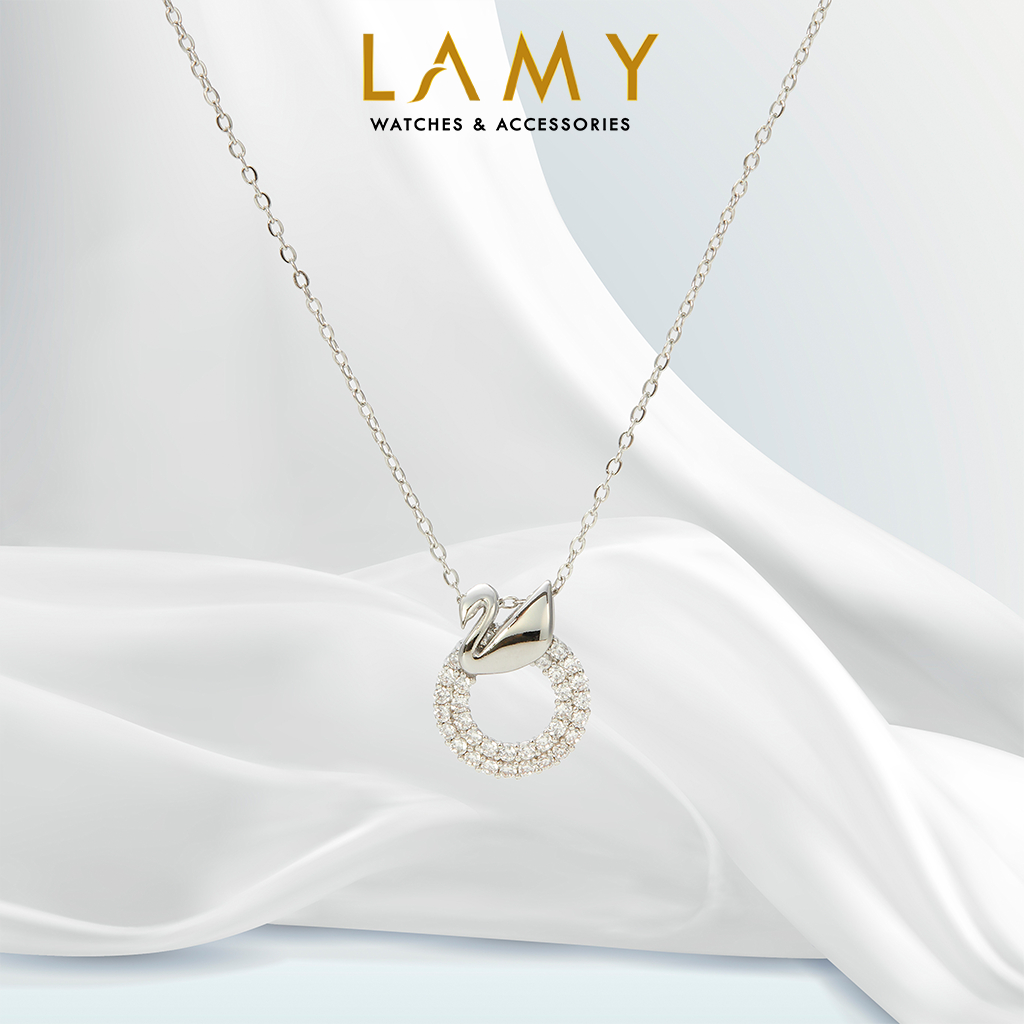 Dây chuyền thiên nga CDE Swan Pendant Diamonds Necklace CDE6043SV - Dây chuyền bạc nữ
