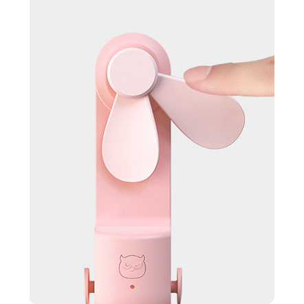 Quạt mini cầm tay, quạt mini gấp gọn pin dung lượng 1500 mah sạc pin đa năng có đế để bàn tiện lợi