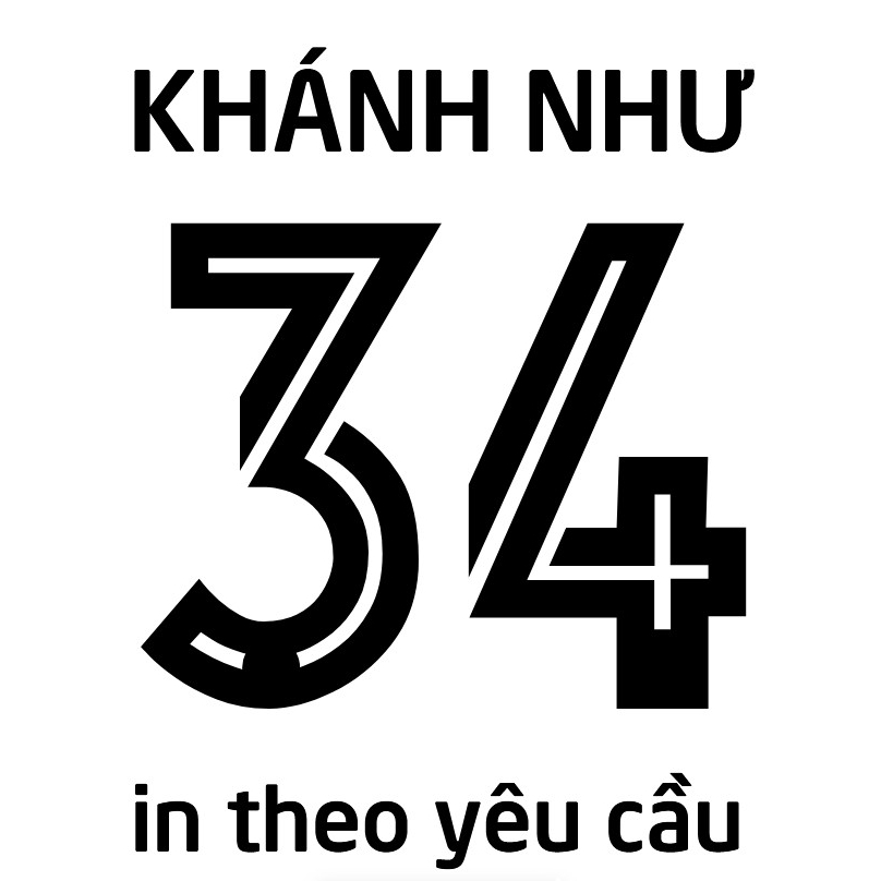 [Chữ Đen] Phí in + chọn FONT tên + số sau áo (Giá 1 áo, cần in nhiều áo vui lòng đặt SL in tương đương)