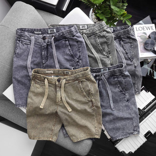 Quần short denim wash super bros - hàng chính hãng - form slim ôm nhẹ, trên gối - chất vải denim mềm mịn, khô thoáng