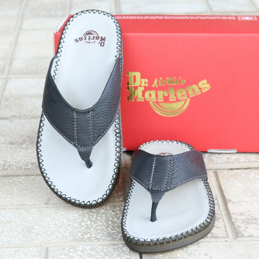 Dép Dr.Martens Quai Chéo Xỏ Ngón Da Bò Nhập Khẩu - HàngCao Cấp 2023 -DR02