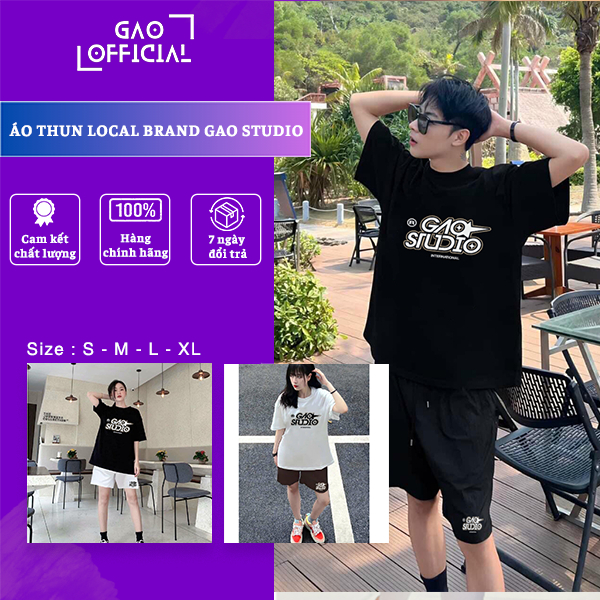 Áo Thun Unisex Gao Streetwear - Áo Thun local brand cổ tròn mặc thoải mái