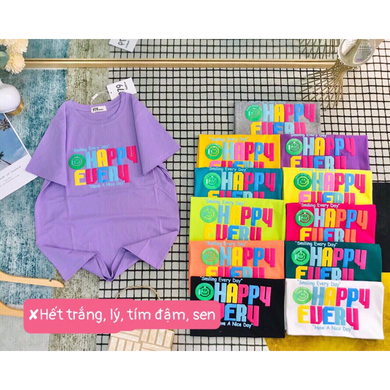 Áo thun thái nữ 979 form VỪA (Chữ in nổi cá tính, trẻ trung, năng động)