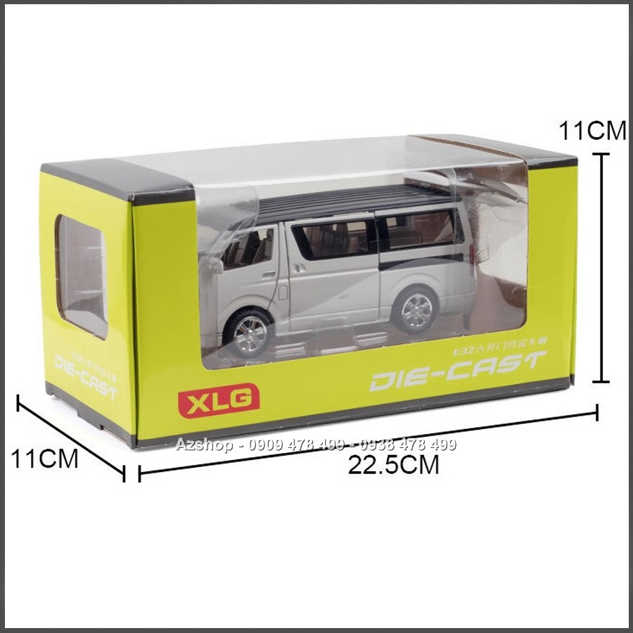 Mô Hình Kim Loại Xe Du Lịch Hiacce Tỉ Lệ 1:32 – Mở 4 Cửa - 9884.3