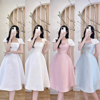 Váy tasta tay hoa nổi