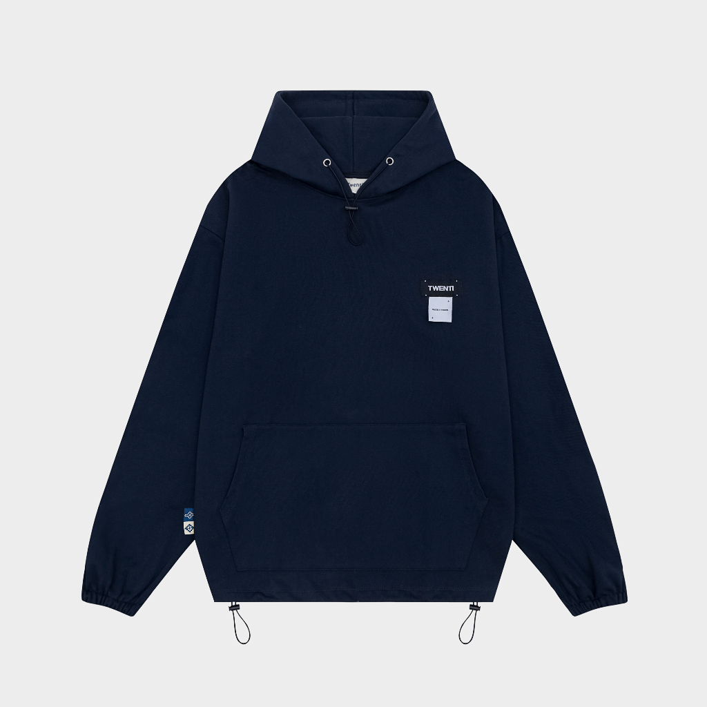 Áo hoodie TWENTI tag ngực in nổi thời trang