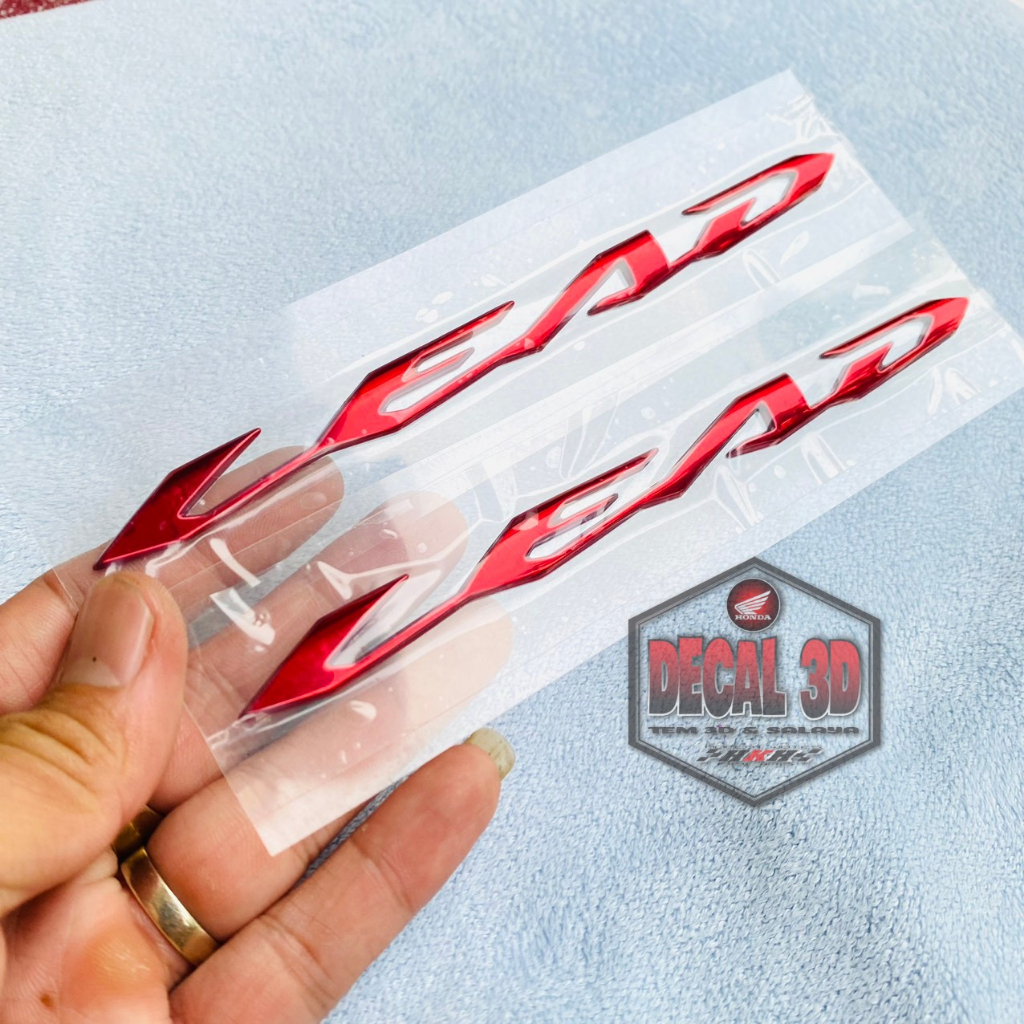 Tem LEAD 125 màu đỏ chữ nổi hàng zin cao cấp siêu nét