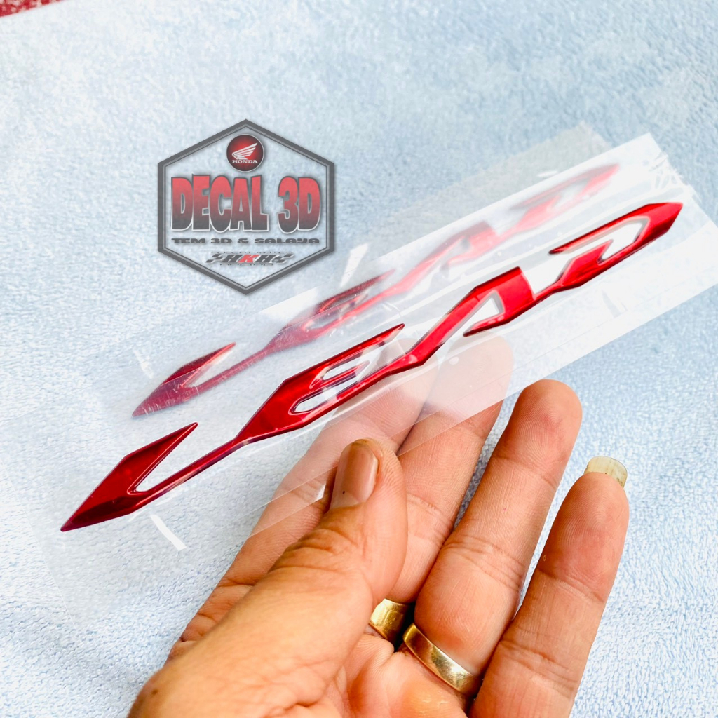 Tem LEAD 125 màu đỏ chữ nổi hàng zin cao cấp siêu nét