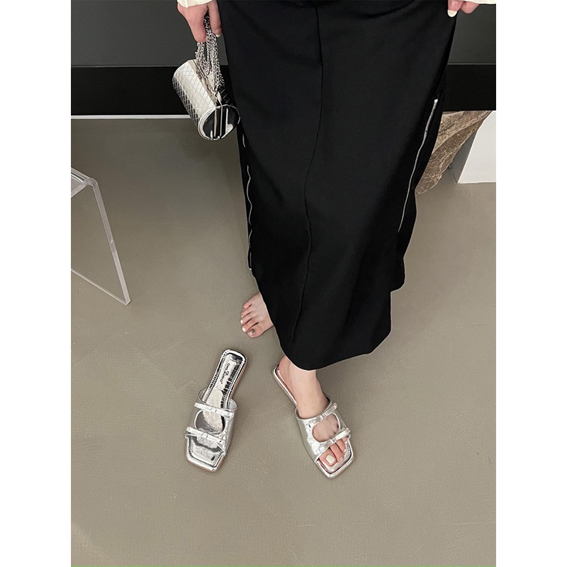 Dép phối 2 nơ tiểu thư xinh xắn