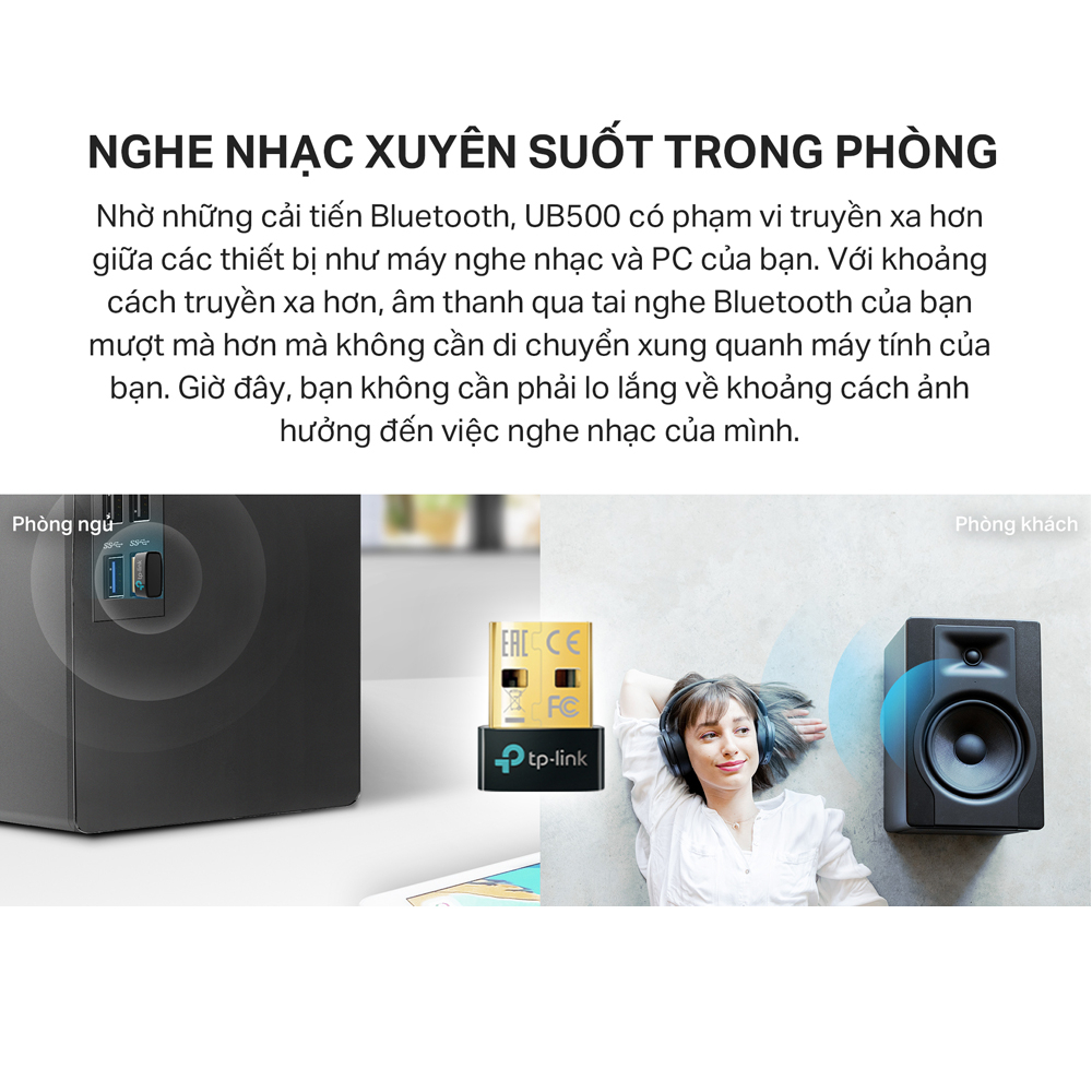 [Hỏa Tốc] Bộ Chuyển Đổi Bluetooth TP-Link UB500 USB Nano Bluetooth 5.0