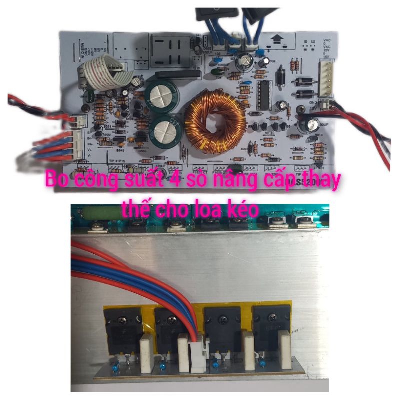 Bo công suất lớn 9 fet 4 sò đại dùng độ chế mạch loa kéo