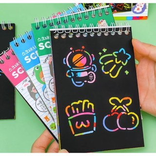 Sổ tay cào ma thuật Scratch Note nhiều màu sắc