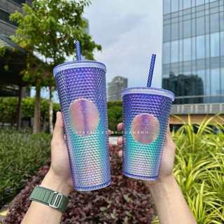 Ly Starbucks Studded Mermaid Ombre Blue 710ml