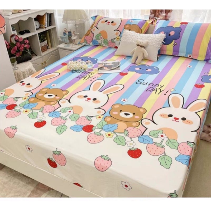 Bộ ga gối 3 món poly cotton được chọn màu