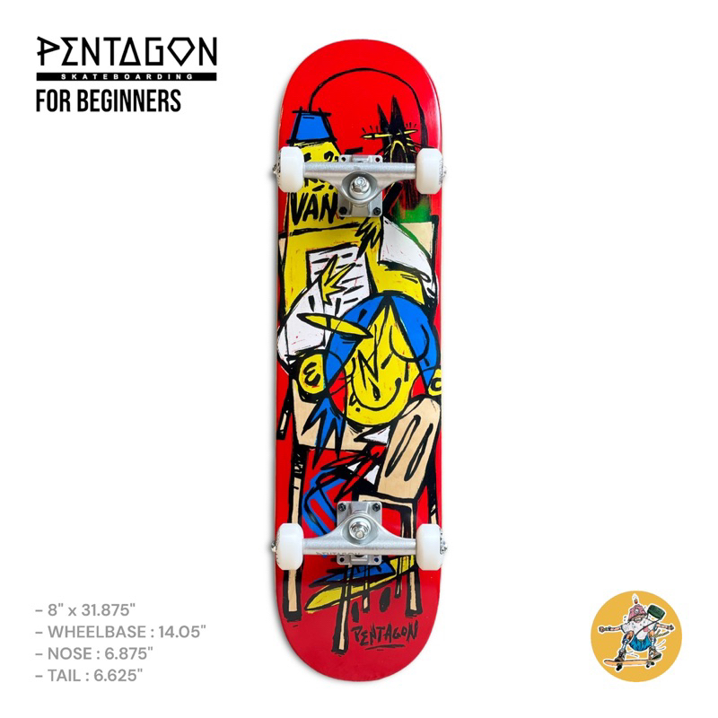 Ván trượt skateboard PENTAGON HỌC TRUOTVAN COMPLETE 8.0