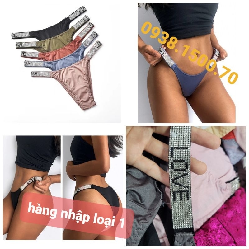 QUẦN LÓT LỌT KHE LƯNG TRỄ CẠP LỚN đính hạt đá ❌ SET 5 CÁI _ hàng nhập