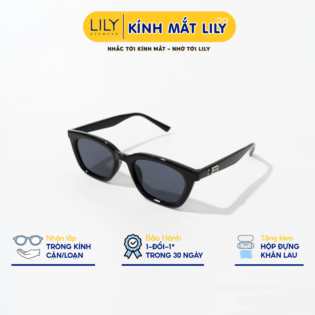 Kính râm nữ mắt mèo LILYEYEWEAR gọng nhựa bền chống tia UV400 kiểu dáng thời trang 86690