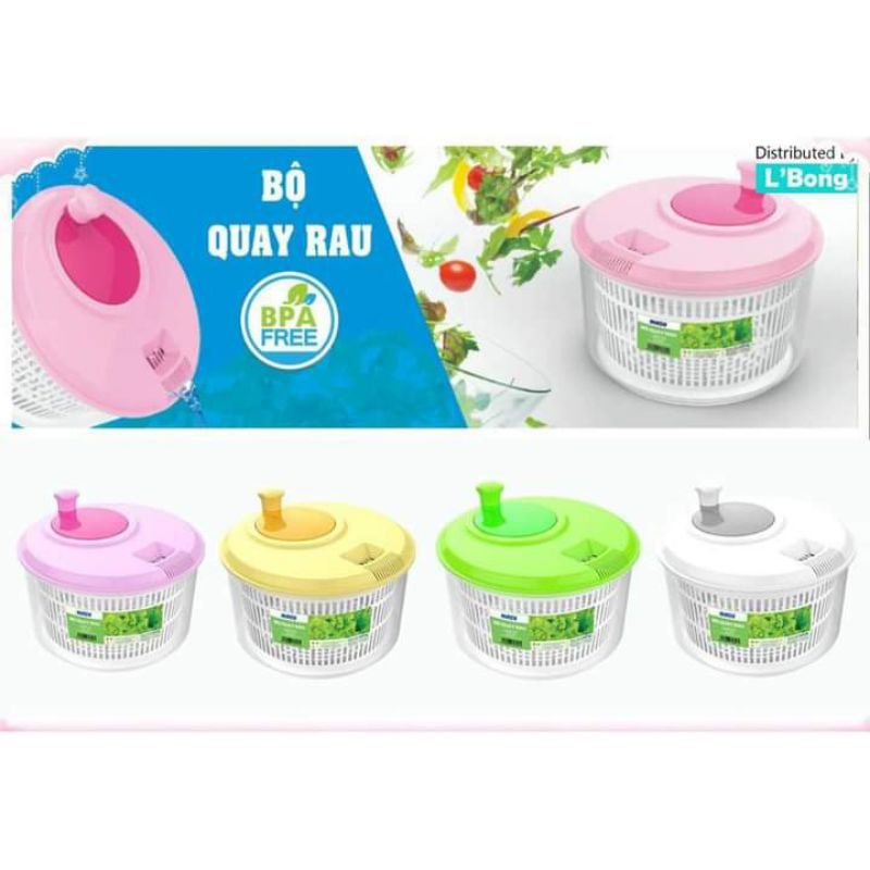 Rổ Quay Rau - Củ - Quả Song Long Size Lớn 26cm - Bảo Hành 12 Tháng