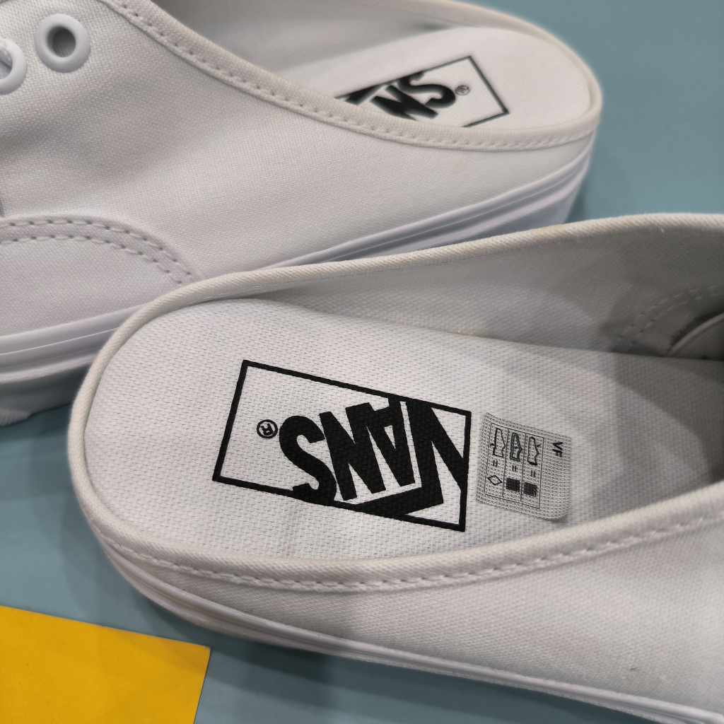 Giày Vans Mule authentic trắng đạp gót VN0A54F7QLZ
