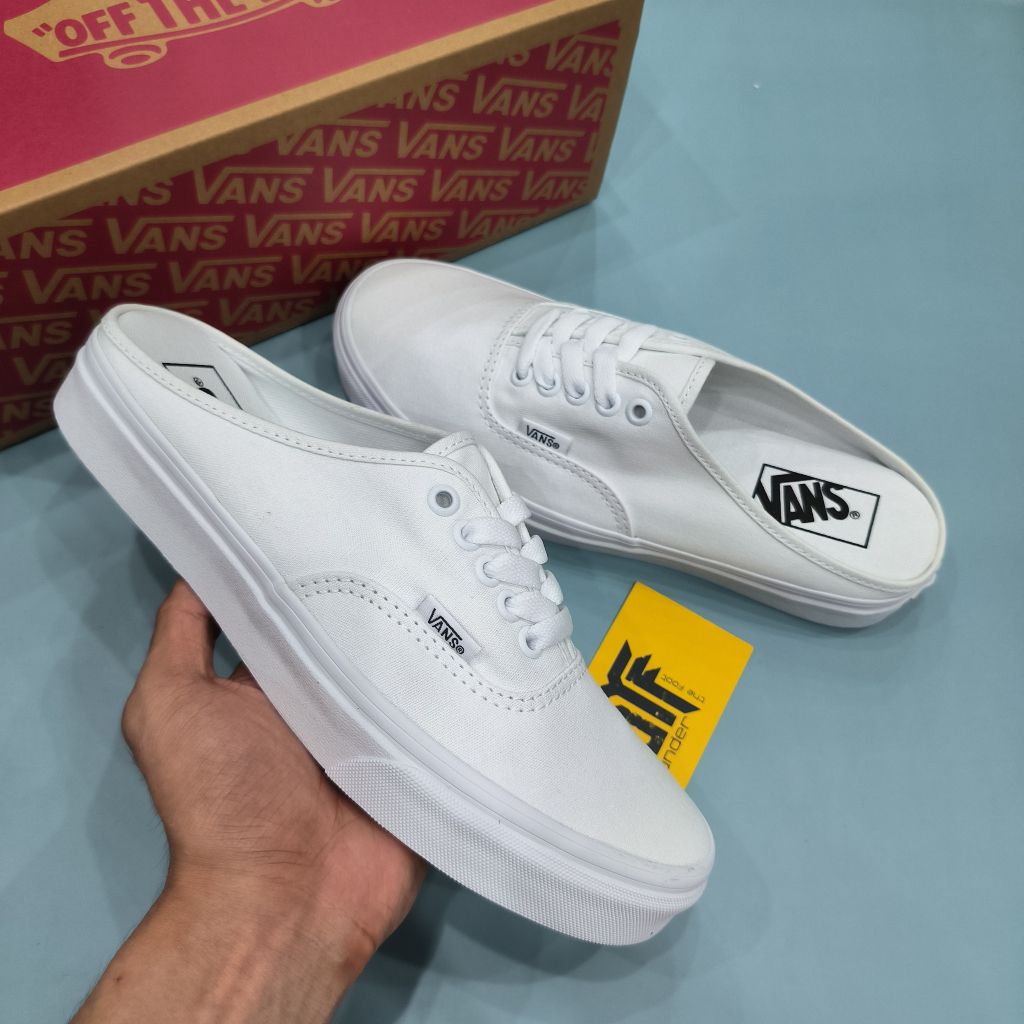 Giày Vans Mule authentic trắng đạp gót VN0A54F7QLZ