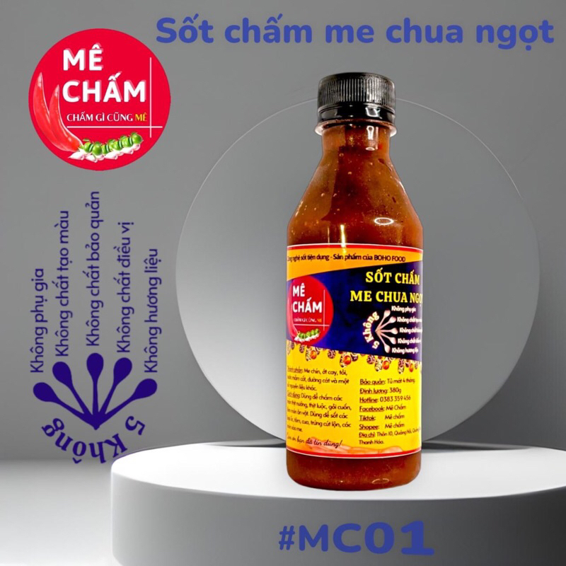 Sốt me chua ngọt, nước chấm thịt nướng, đồ nướng, thịt nướng bbq, lẩu, BOHO Food, thực phẩm, me, chua, ngọt, 330ml
