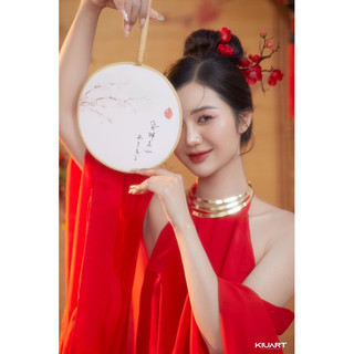 Set Yếm chụp hình màu đỏ đẹp