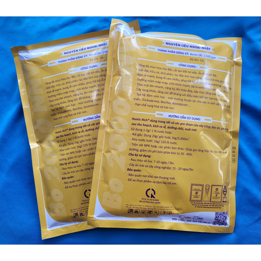 Phân bón Humic Rich gói 1kg giúp cây trồng ra rễ, nở bụi, hạ phèn, xanh lá, cứng cây
