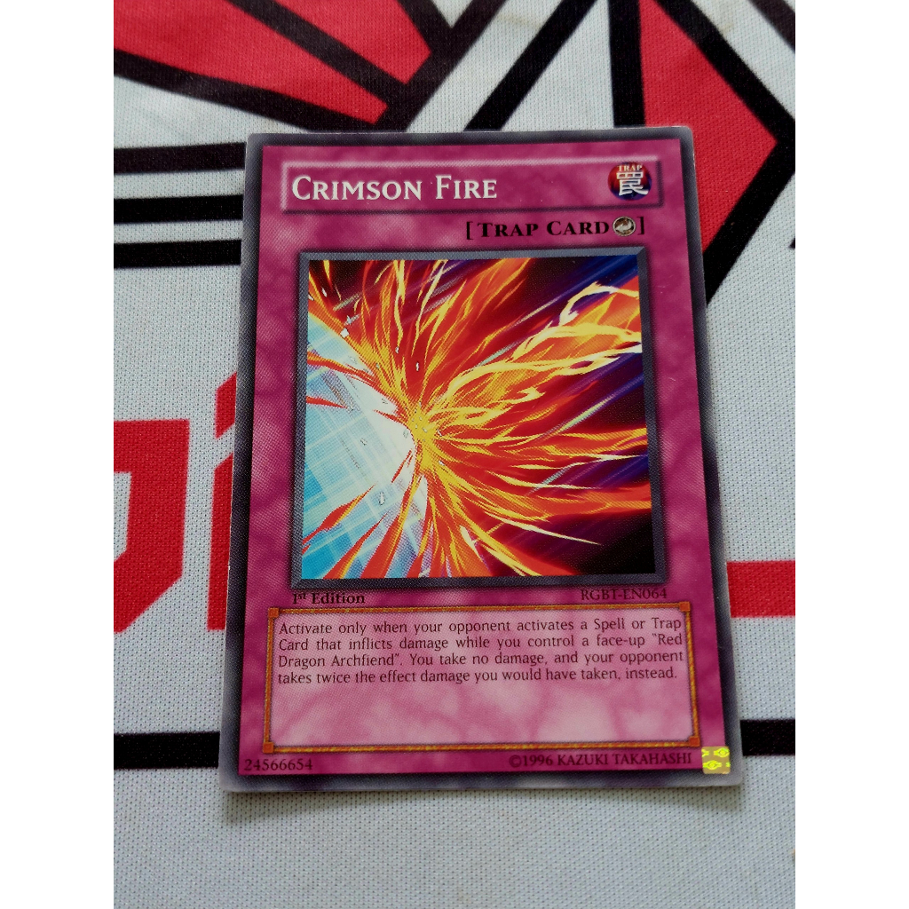 Thẻ Bài Mint90 Yugioh Trap Crimson Fire - RGBT-EN064 - Common