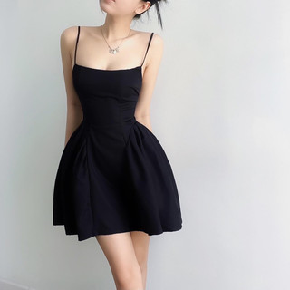 Váy 2 dây xoè xếp ly dáng ngắn
