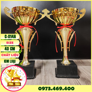 Cúp bóng đá thể thao lưu niệm huy chương vàng rẻ c014