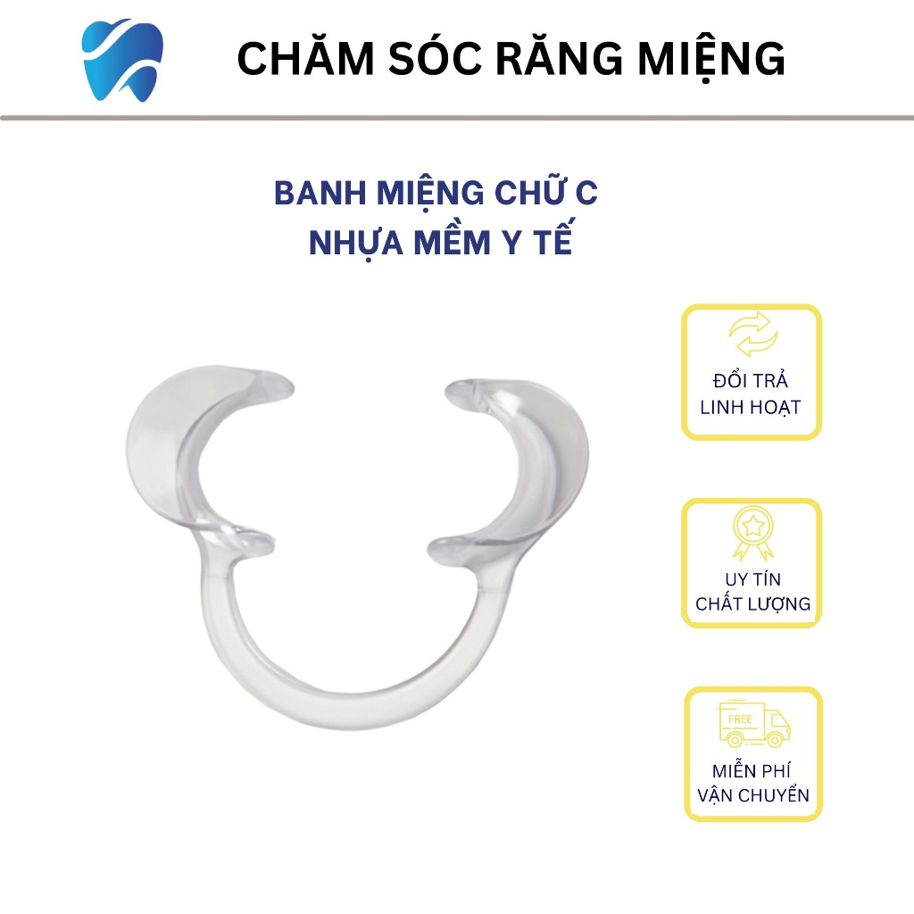 Banh miêng chữ C nhựa dẻo trong suốt