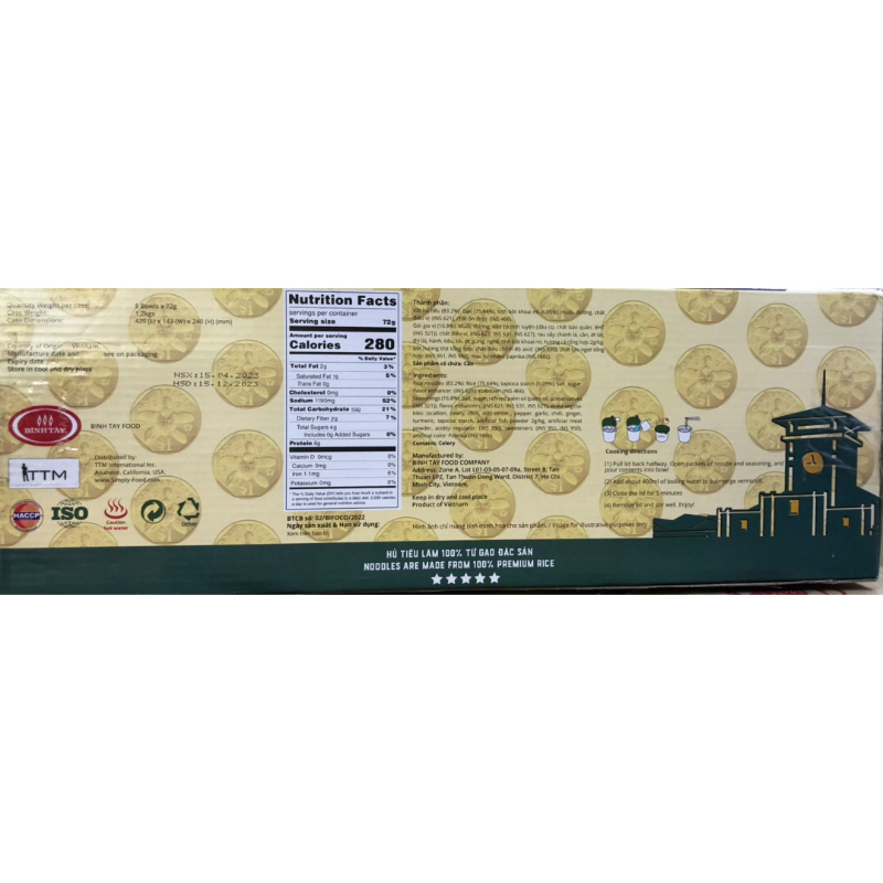 Hủ Tiếu Cá Sài Gòn Tô - 9 tô/ thùng