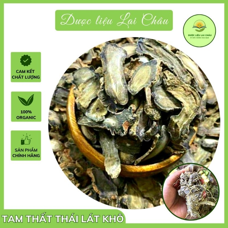 Tam thất thái lát khô loại 1