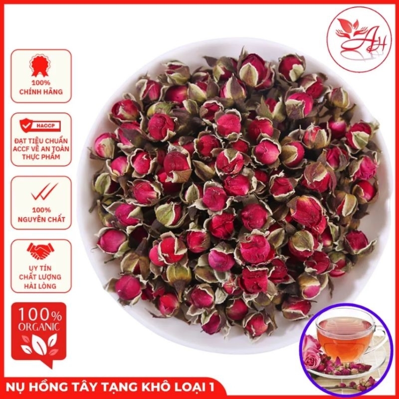 Trà Nụ Hồng sấy khô thượng hạng loại 1 cực kì thơm ngon đẹp y hình