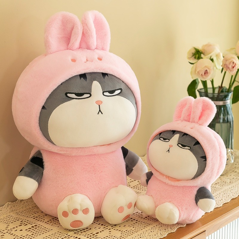 Gấu bông mèo hoàng thượng cosplay 3 màu trắng xanh hồng hàng Quảng Châu _ Unishop