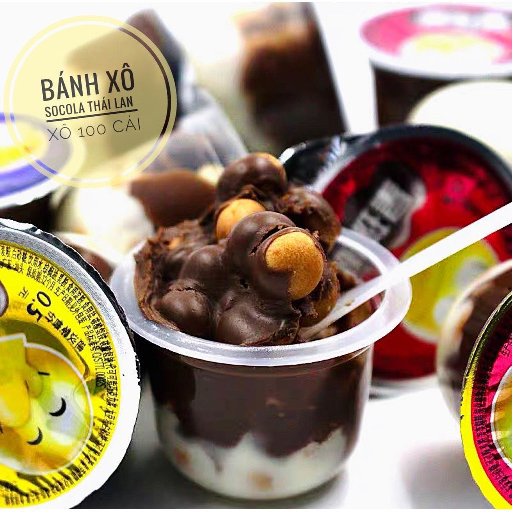 [20 cái] Bánh quy viên kem soccola star cup Thái Lan thơm ngon béo ngậy | Ăn vặt Jamay Food
