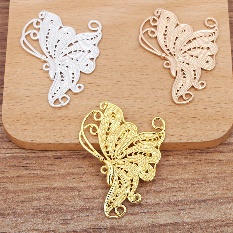 Phiến đúc họa tiết bươm bướm 38*50mm nguyên liệu làm trâm làm trang sức cổ trang có màu KC
