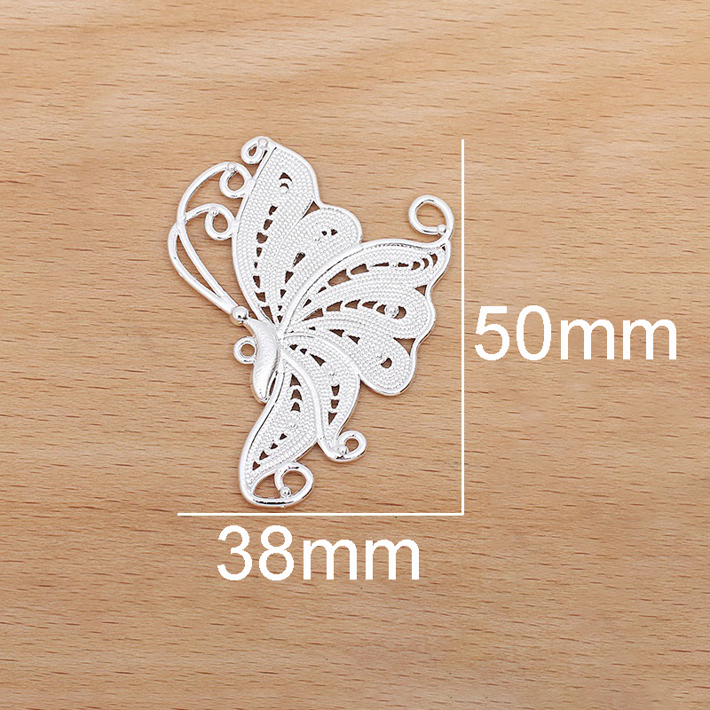 Phiến đúc họa tiết bươm bướm 38*50mm nguyên liệu làm trâm làm trang sức cổ trang có màu KC