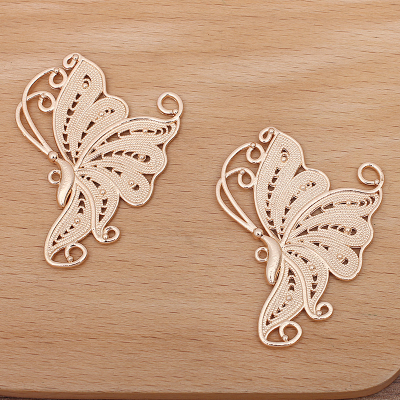 Phiến đúc họa tiết bươm bướm 38*50mm nguyên liệu làm trâm làm trang sức cổ trang có màu KC