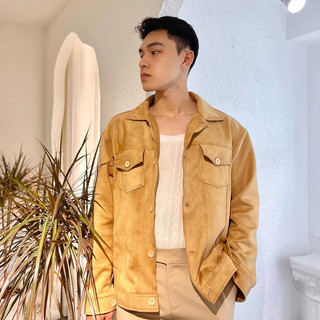Áo khoác jacket nâu da lộn “k honista”
