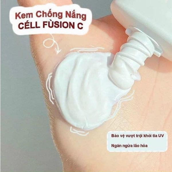 Kem Chống Nắng Cell Fusion C Clear Sunscreen 100 da mụn (xanh)