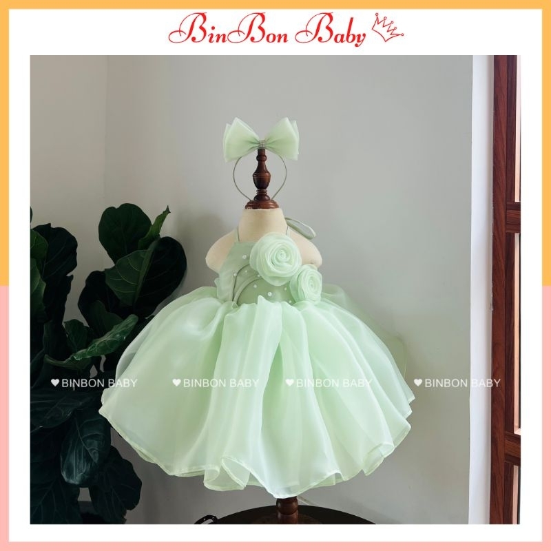 Váy công chúa cho bé BinBon Baby váy yếm hoa cho bé