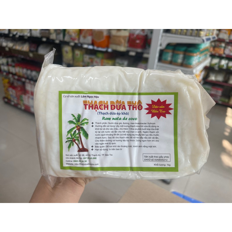 Thạch Dừa Thô Ép Khô 1kg