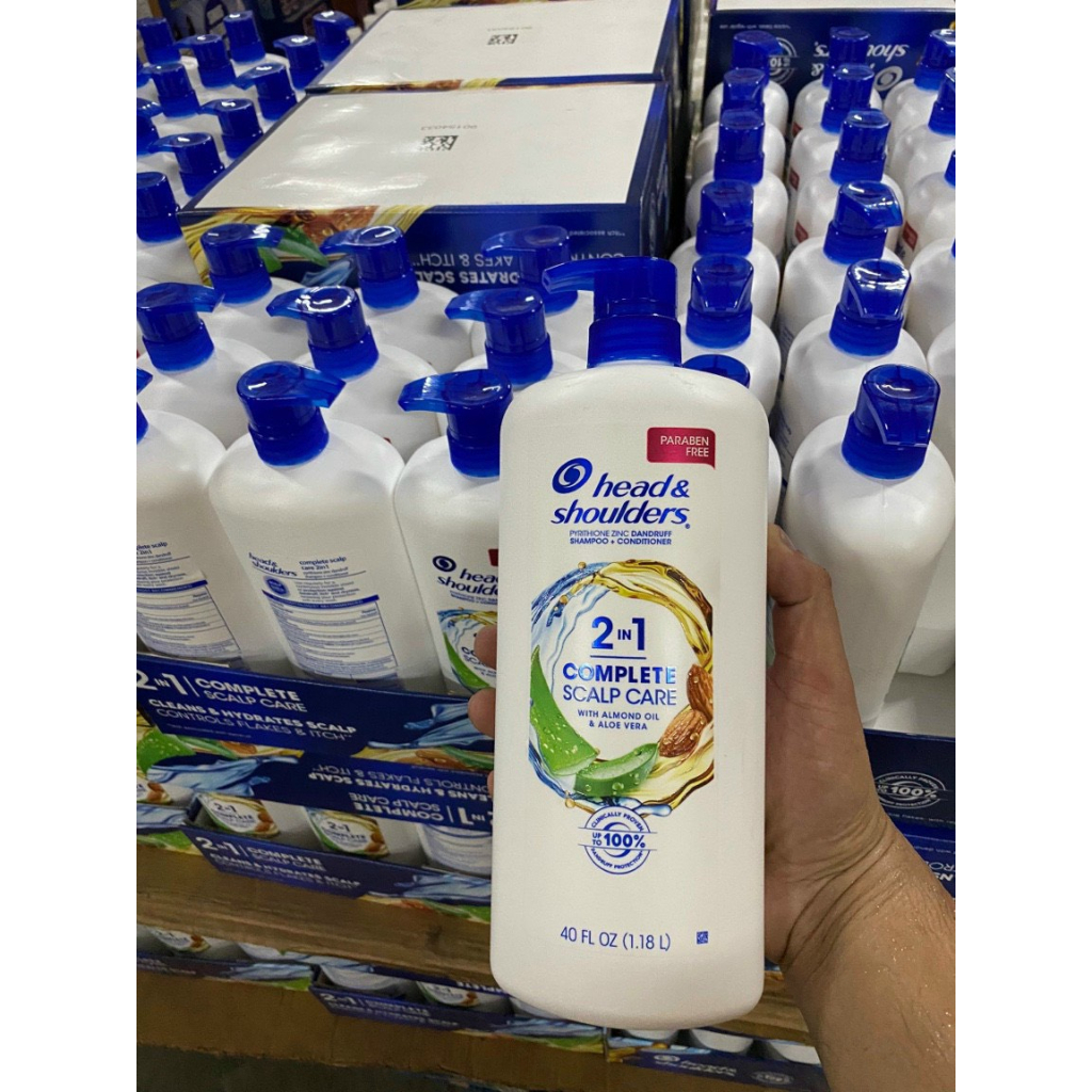 DẦU GỘI VÀ XÃ NHA ĐAM VÀ HẠNH NHÂN 2IN1 HEAD &SHOUDEL 1.18lit NHẬP mỹ