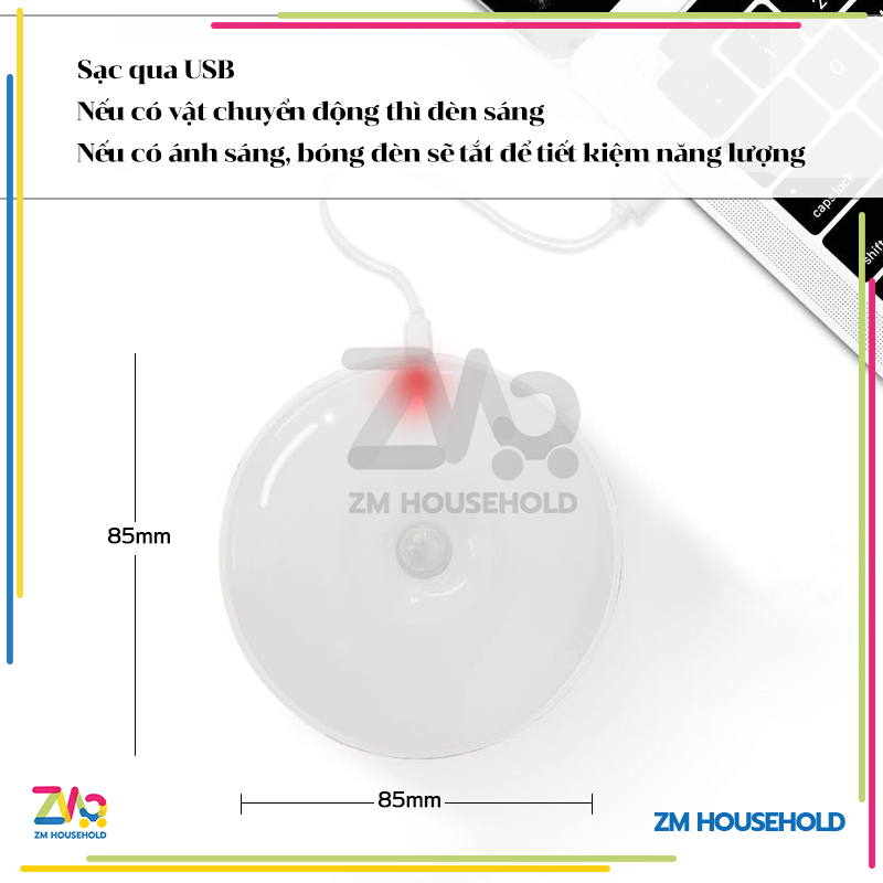 Đèn Cảm Ứng Chuyển Động, Đèn Led Dán Tường Cảm BiếnThông,Minh Gắn Tủ Quần Áo, ứng trong đêm có người đi qua tự động sáng | BigBuy360 - bigbuy360.vn