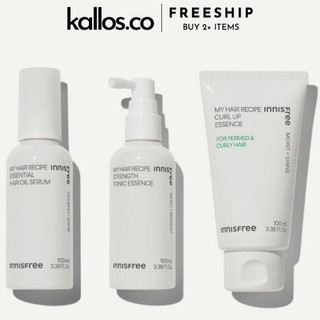 Dưỡng Tóc Innisfree My Hair Recipe Strength Tonic Essence, Essential Oil Serum, Curl Up Essence - Kallos Vietnam