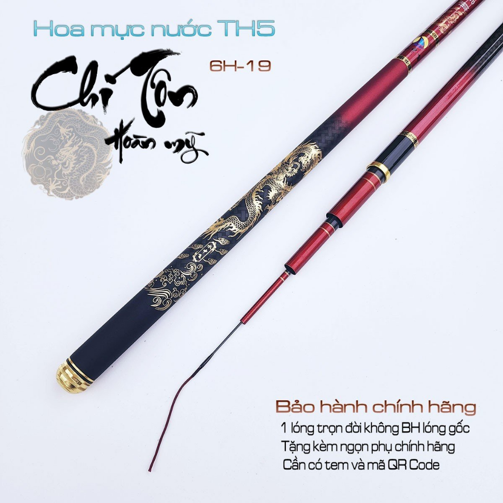 Cần câu tay Hoa Mực Nước thế hệ 5 hàng chính hãng tặng kèm ngọn BẢO HÀNH 1 NĂM Đồ Câu Việt Bắc