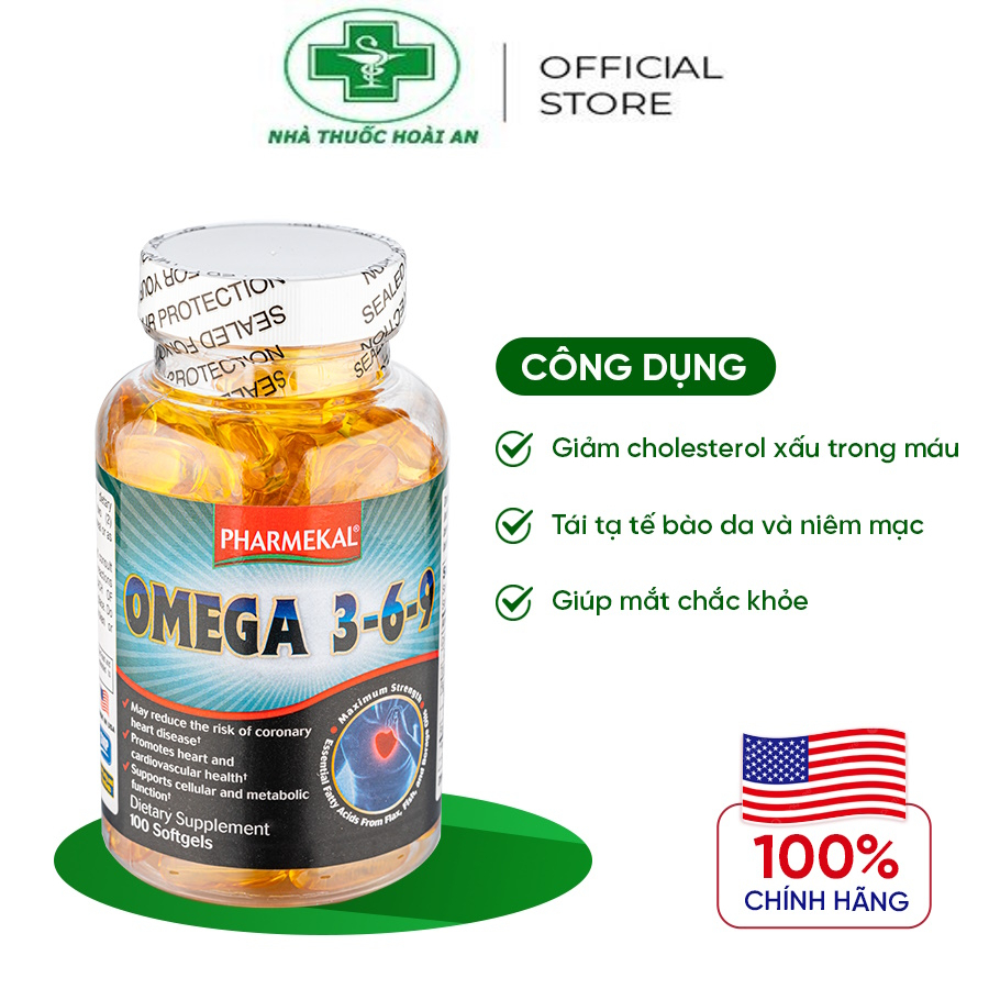 VIÊN UỐNG OMEGA 369 PHARMEKA FISH IOL LỌ 100V