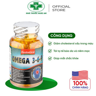 Viên uống omega 369 pharmeka fish iol lọ 100v